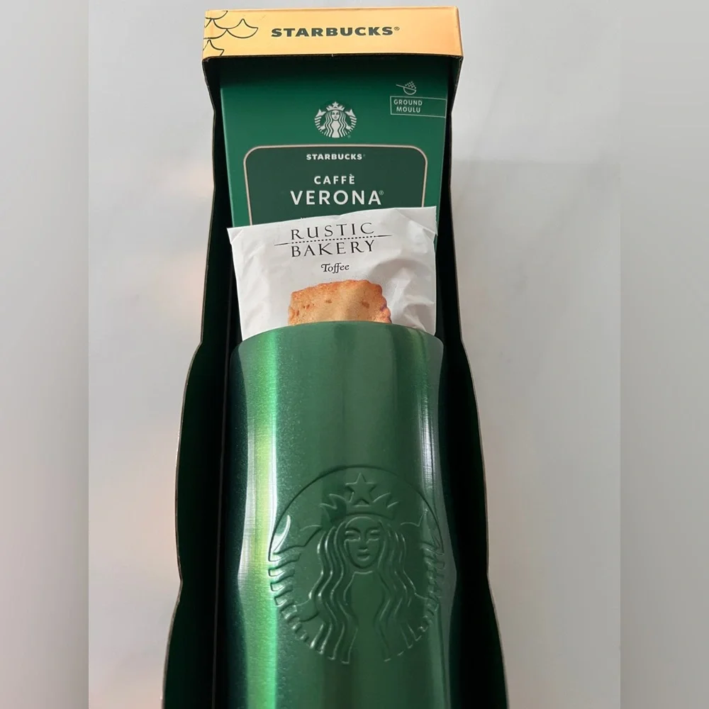 Starbucks Green Tumbler Gift Set 20oz New